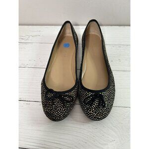 Banana Republic Womens Black Brown Ballet Cap Toe Flats Size 8